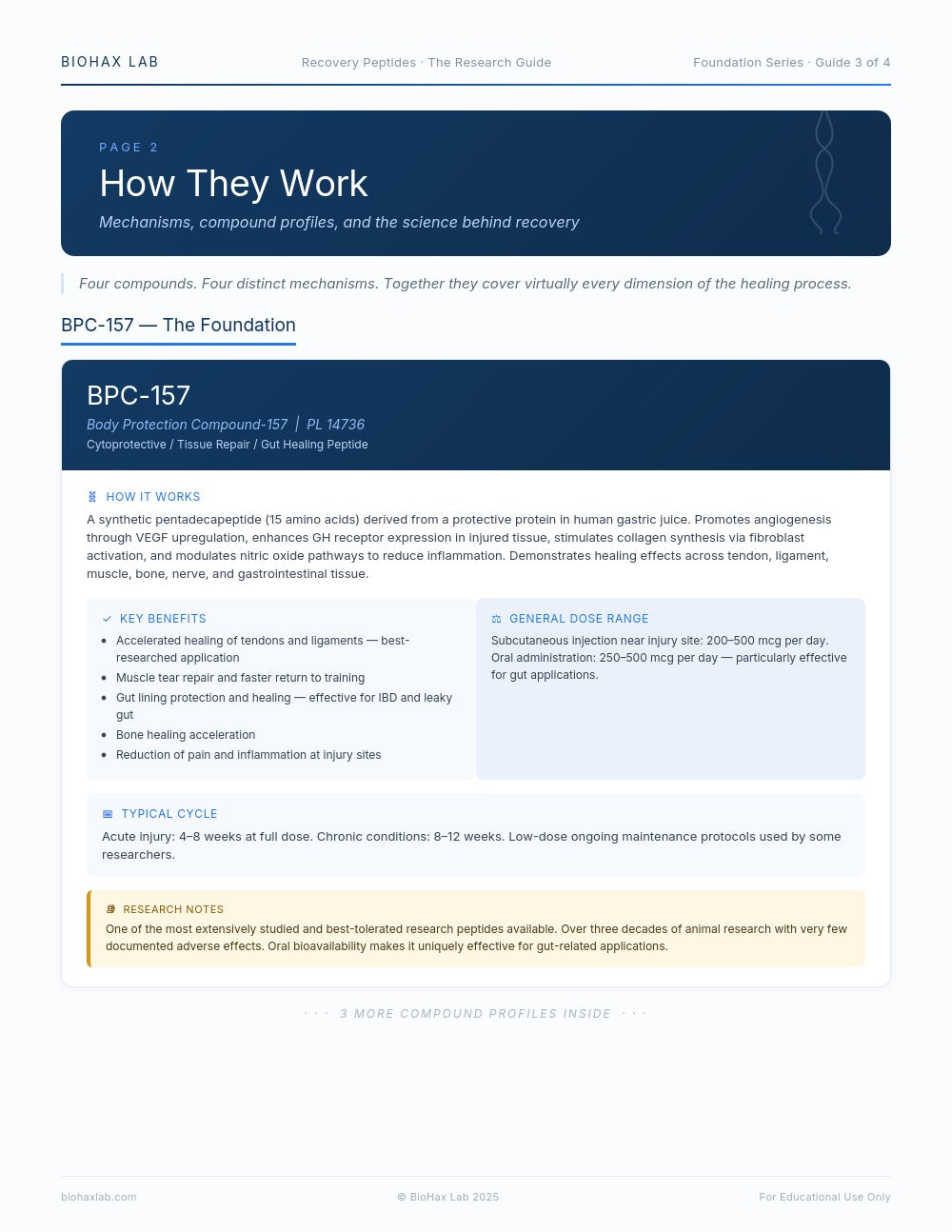 Recovery Peptides: The Research Guide