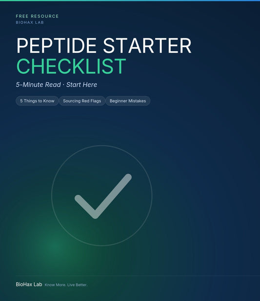 The Peptide Starter Checklist — Free Beginner Resource